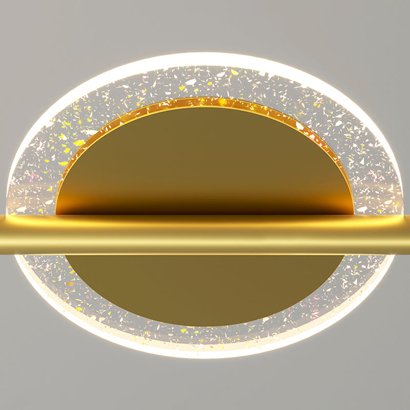 Mid-Century Straight Bars Island Chandelier Lights Metal Chandelier Lamp