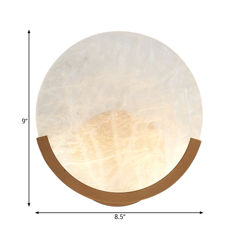 8 "/9" H 1 Luz redonda de pared redonda montado en la pared tradicional blanca acrílico para comedor