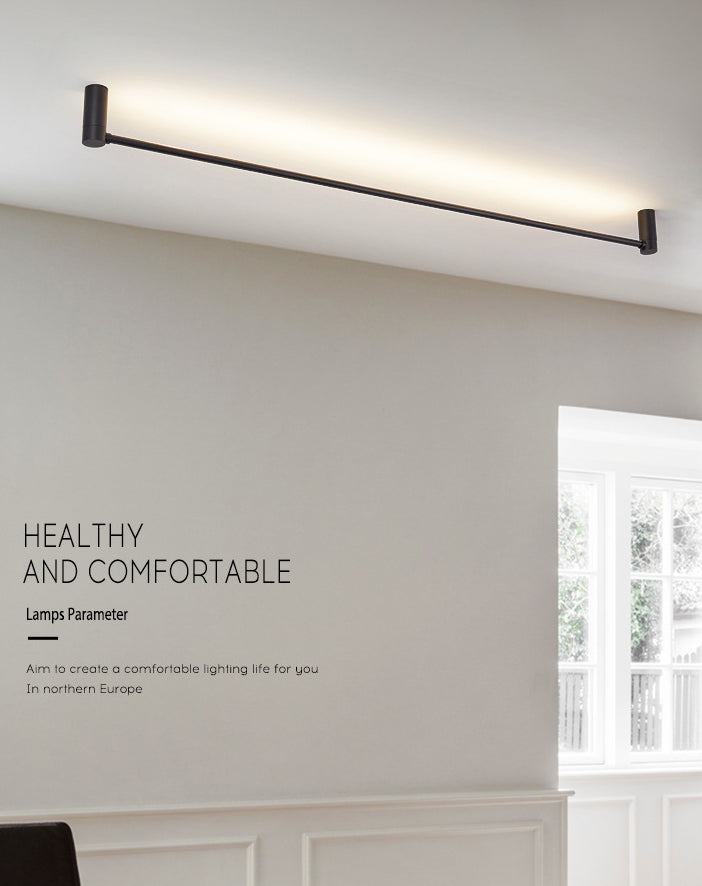 Eenvoud Staaf Gevormde Flush Mount Acryl hal slaapkamer LED flush plafond licht in zwart