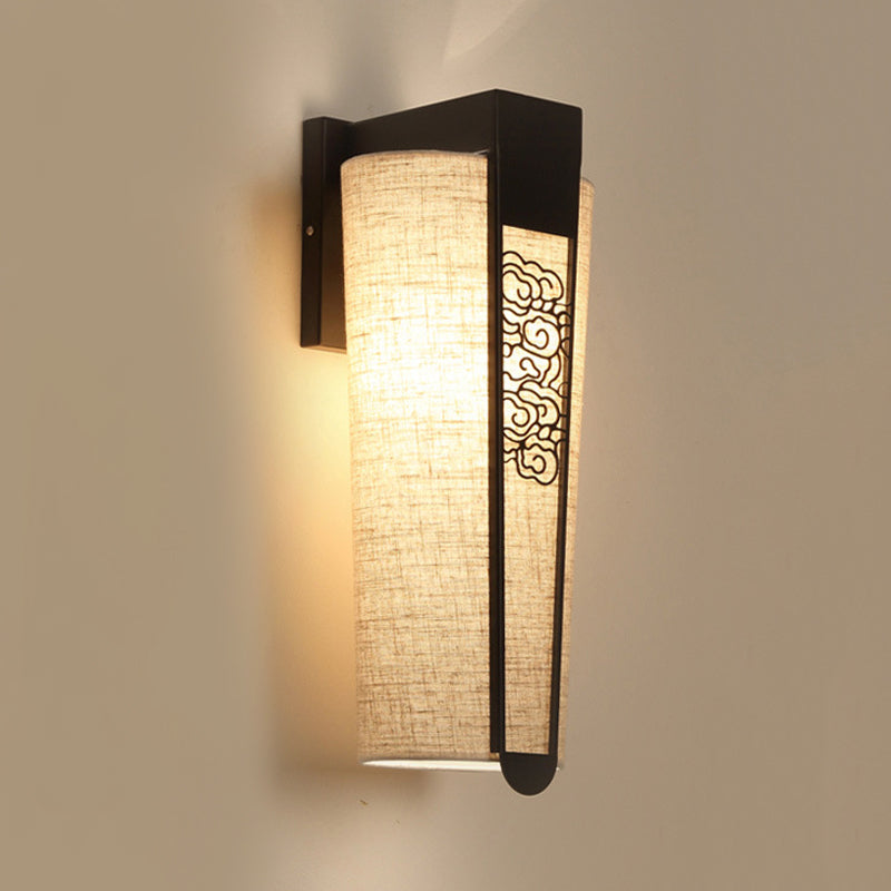 Black Cloud/Trellis/Linear Wall Lighting Traditional 1 Light Corridor Sconce with Cylinder Shade