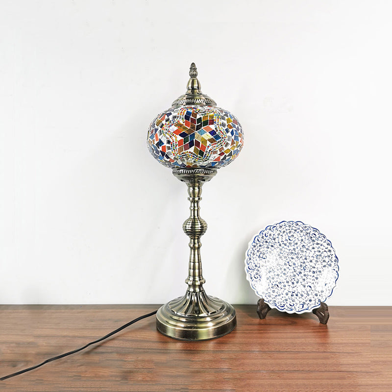 Éclairage de tâche sphérique en bronze Morocain Tache-vitre 1 lumière lumineuse Lumière pour le restaurant