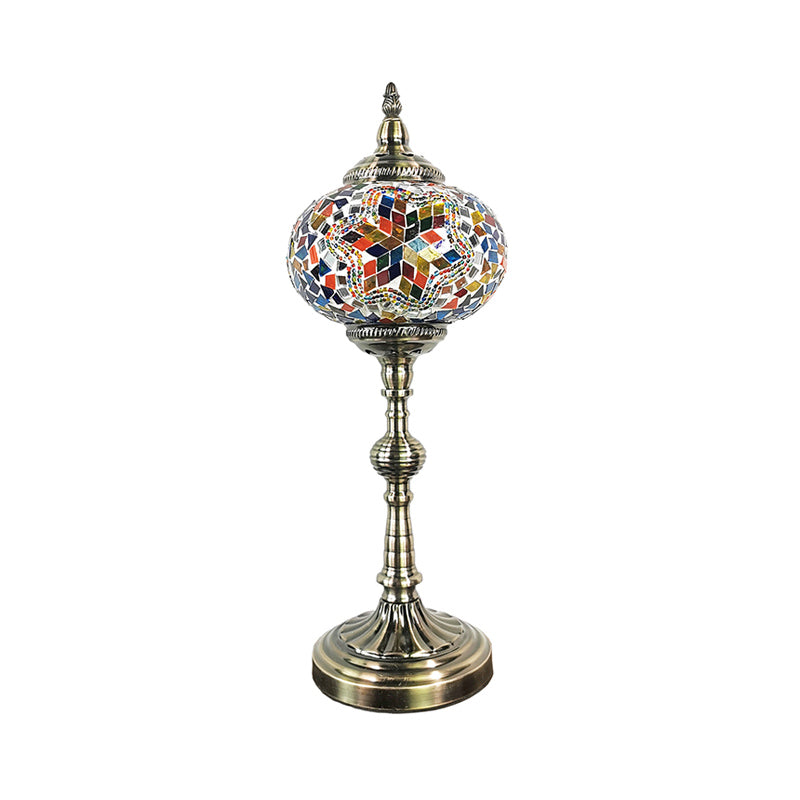 Éclairage de tâche sphérique en bronze Morocain Tache-vitre 1 lumière lumineuse Lumière pour le restaurant