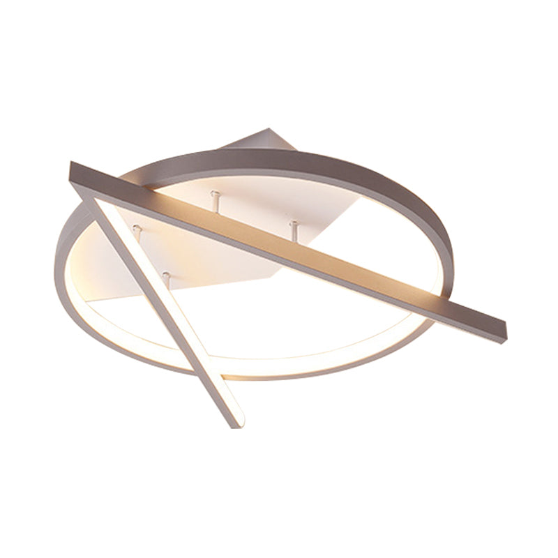 Éclairage de plafond en V en V en V Minminaliste LED gris Minimaliste LED FLUMURS LEMILTURE EN LIGHTE CHAUD / BLANC, 16,5 "/20,5" de large