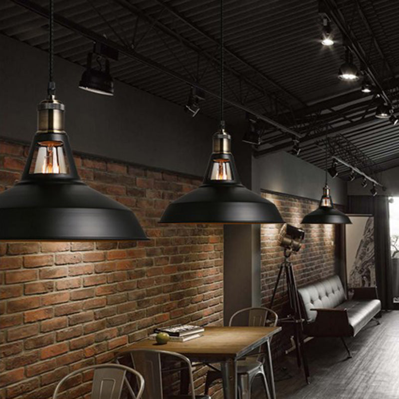 1 Lights Barn Hanging Light Fixtures Industrial Style Metal Ceiling Light for Restaurant