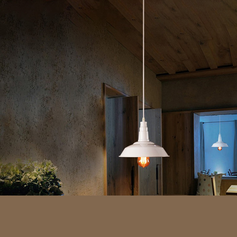 1 Lights Barn Hanging Light Fixtures Industrial Style Metal Ceiling Light for Restaurant