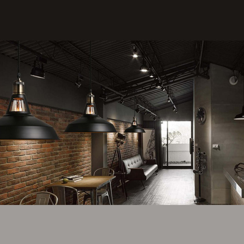 1 Lights Barn Hanging Light Fixtures Industrial Style Metal Ceiling Light for Restaurant