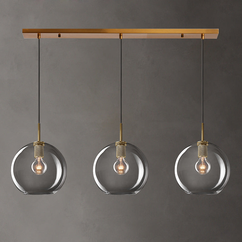 Glasschattierter Anhänger Leuchte zeitgenössischer Stil Bronze Suspension Anhänger Licht