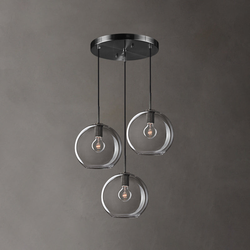 Glasschattierter Anhänger Leuchte zeitgenössischer Stil Bronze Suspension Anhänger Licht