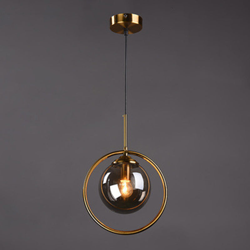 Globe Bedroom Hanging Pendant Light Glass Simplicity Style Pendant Light Fixture