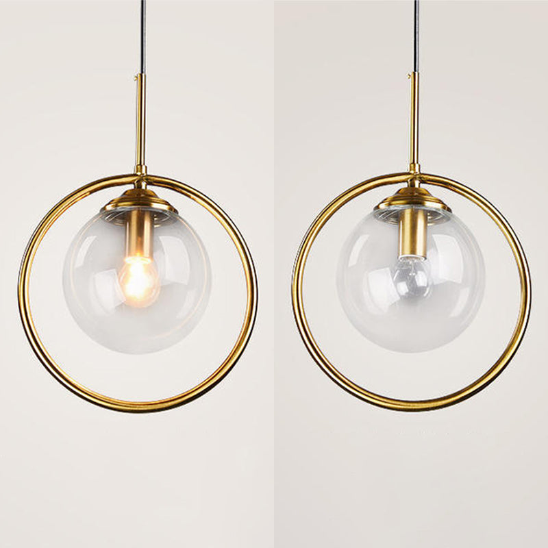 Globe Bedroom Hanging Pendant Light Glass Simplicity Style Pendant Light Fixture