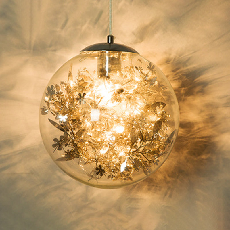 Shattered Leaves Hanging Pendant Light Contemporary Style Glass Dinning Room Pendant Light Kit