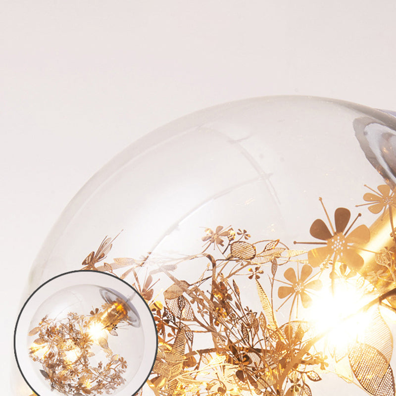 Shattered Leaves Hanging Pendant Light Contemporary Style Glass Dinning Room Pendant Light Kit