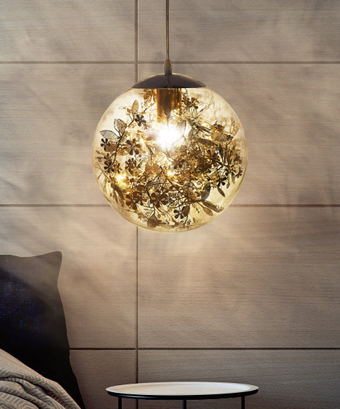 Shattered Leaves Hanging Pendant Light Contemporary Style Glass Dinning Room Pendant Light Kit