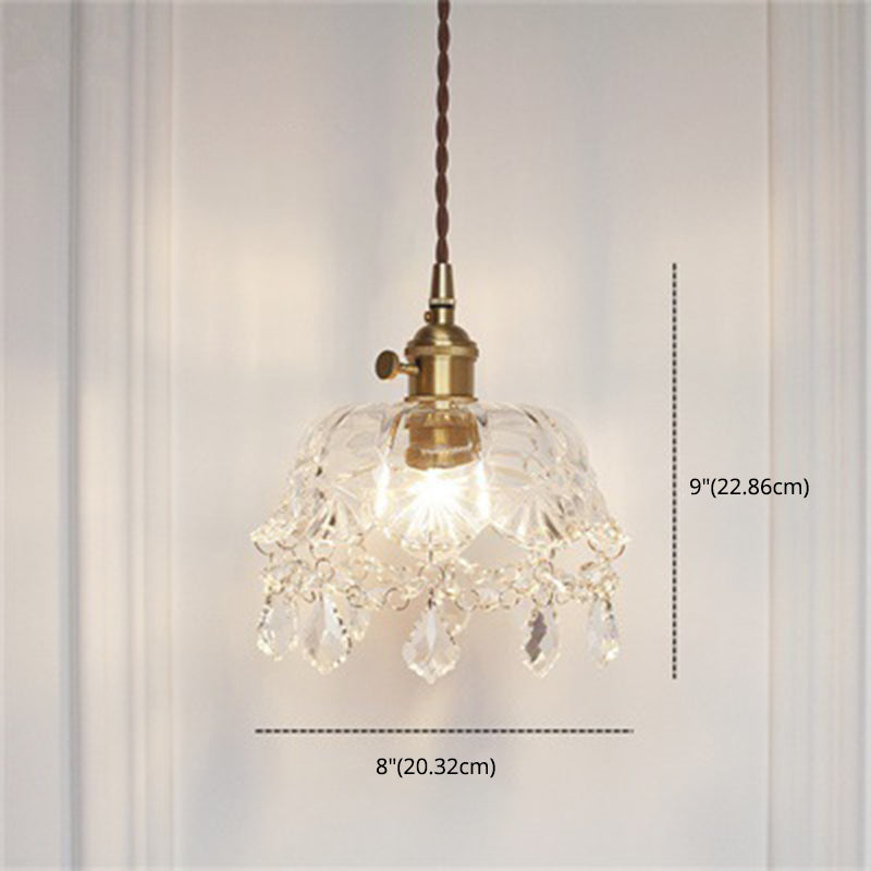 Luce a soffitto a sospensione ombreggiata Luce moderna in vetro moderno Apparecchio di illuminazione a sospensione in chiaro in chiaro