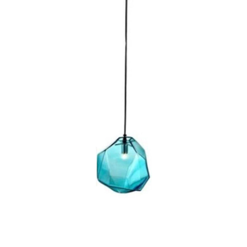 Irregular Stone Shaped Glass Hanging Light Creative Nordic Minimalism 1-light Pendant