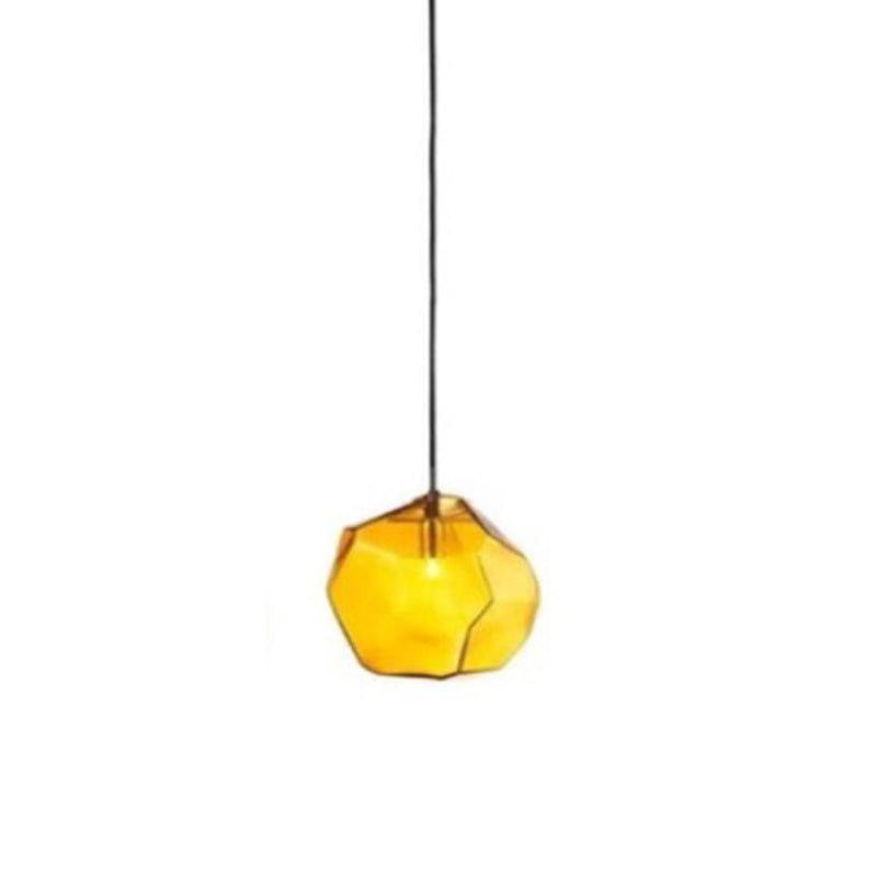Irregular Stone Shaped Glass Hanging Light Creative Nordic Minimalism 1-light Pendant