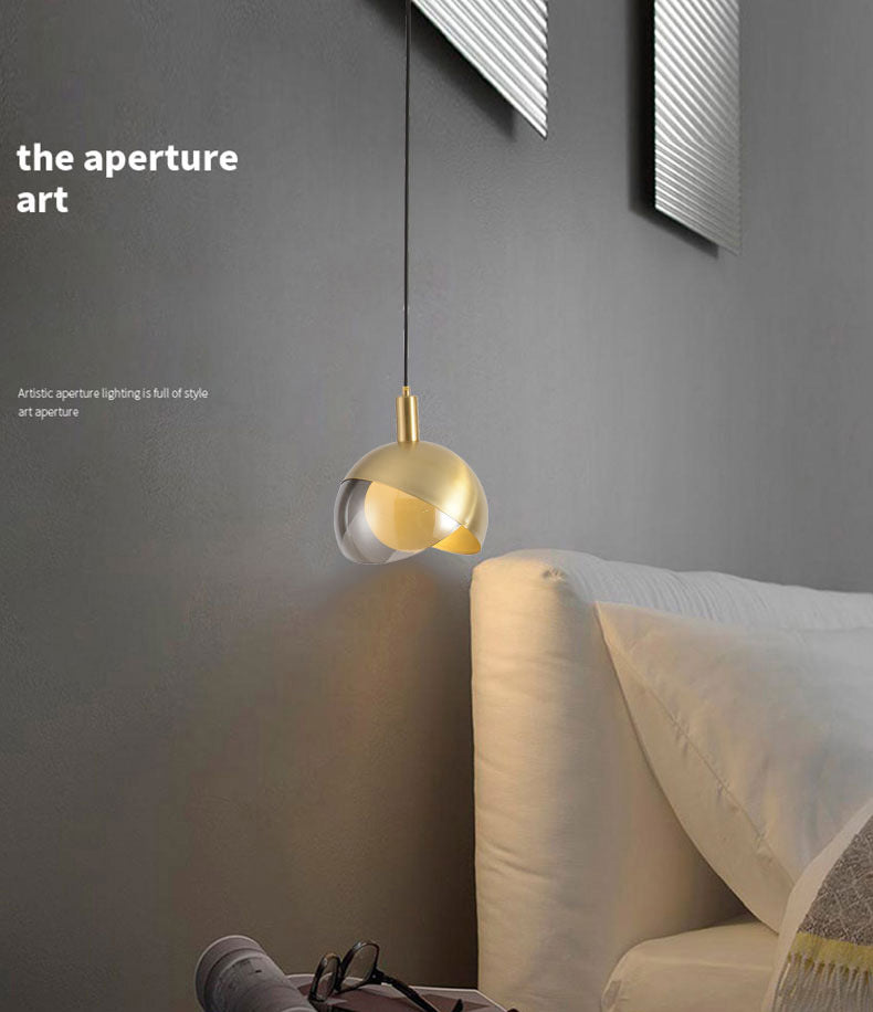 7,8 "breites Metall + Glas Mini hängen hängendes Licht zeitgenössischer Flur -Eingangsbeleuchtung Anhänger in Gold