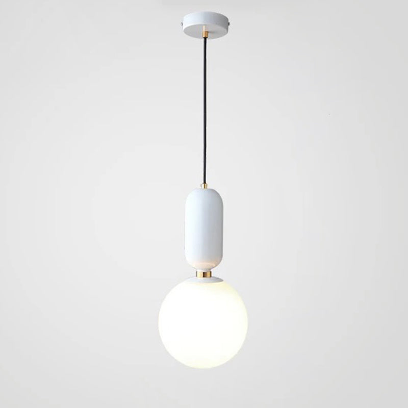 Nordische minimalistische Gla-Globus Hanging Lampe Single-Bulb Kreative Ausrufezeichen Anhänger Licht für Schlafzimmer