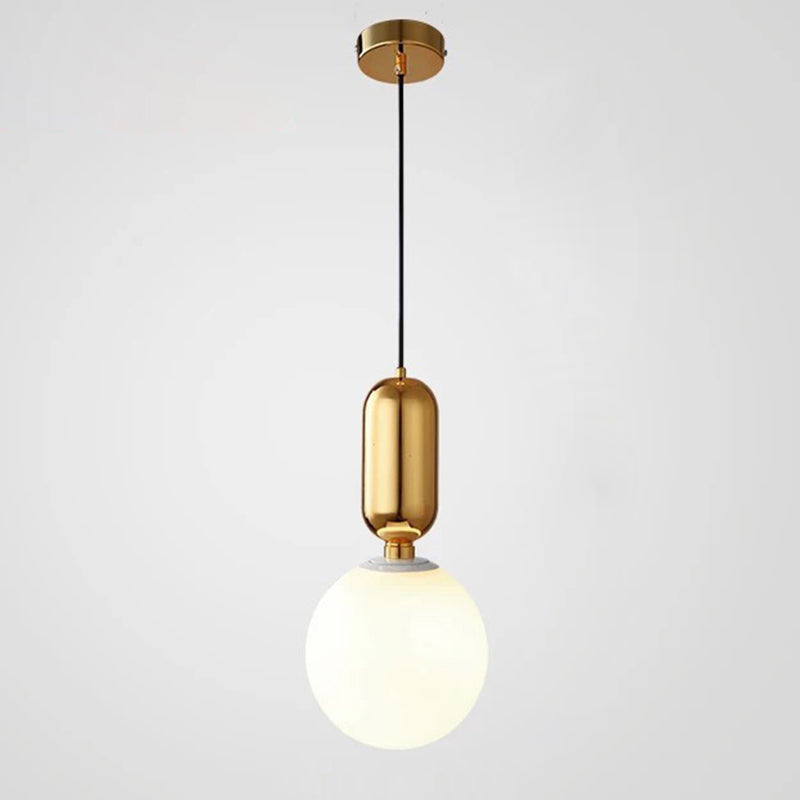 Nordische minimalistische Gla-Globus Hanging Lampe Single-Bulb Kreative Ausrufezeichen Anhänger Licht für Schlafzimmer