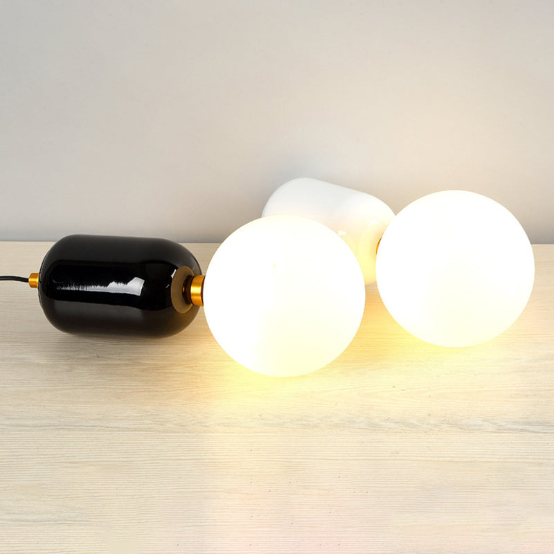 Nordische minimalistische Gla-Globus Hanging Lampe Single-Bulb Kreative Ausrufezeichen Anhänger Licht für Schlafzimmer