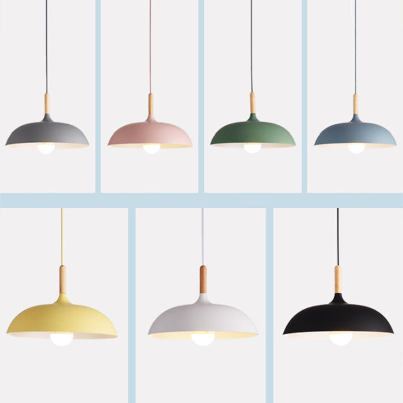 Dome Nordic Style Dome Luce appesa 13,7 "Opzione multi -colore larga Opzione in alluminio Apparecchiatura per il ristorante