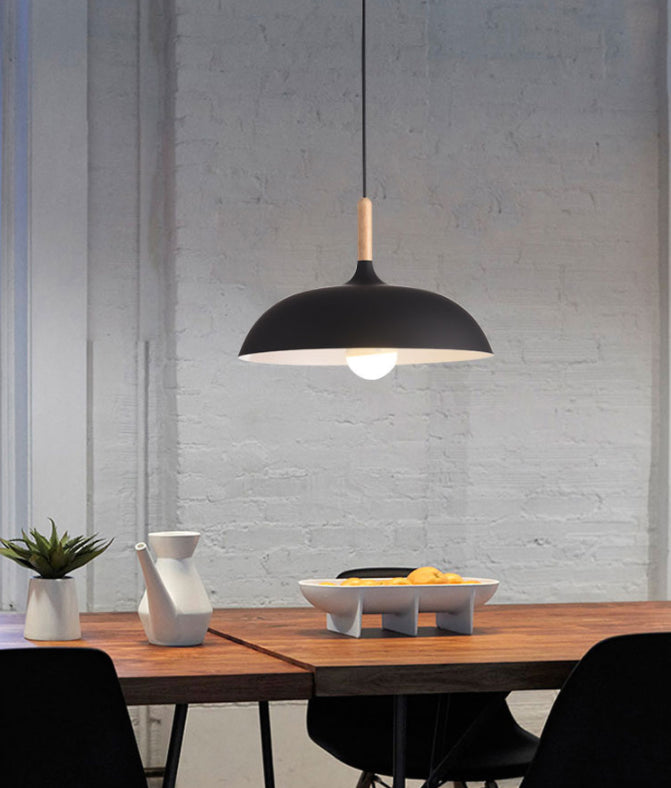 Dome Nordic Style Dome Luce appesa 13,7 "Opzione multi -colore larga Opzione in alluminio Apparecchiatura per il ristorante