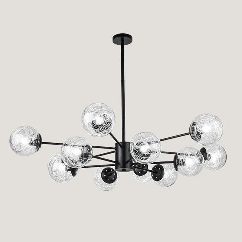 Nordic Style Simplicity Glassorb Kronleuchter eingebaut