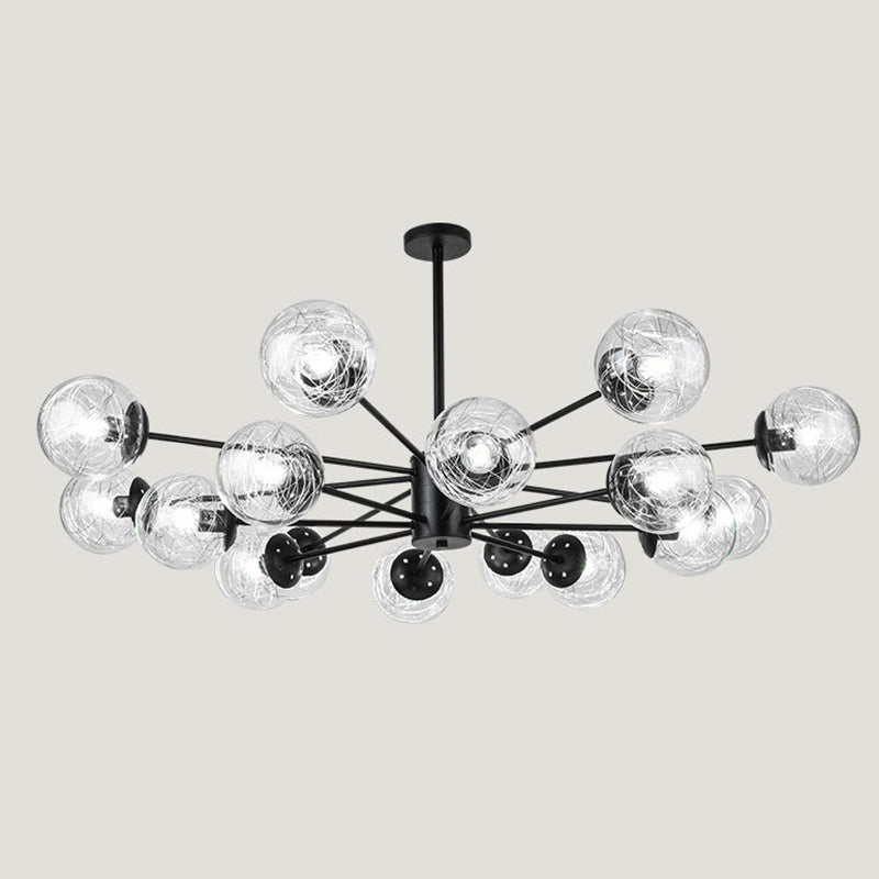 Nordic Style Simplicity Glassorb Kronleuchter eingebaut