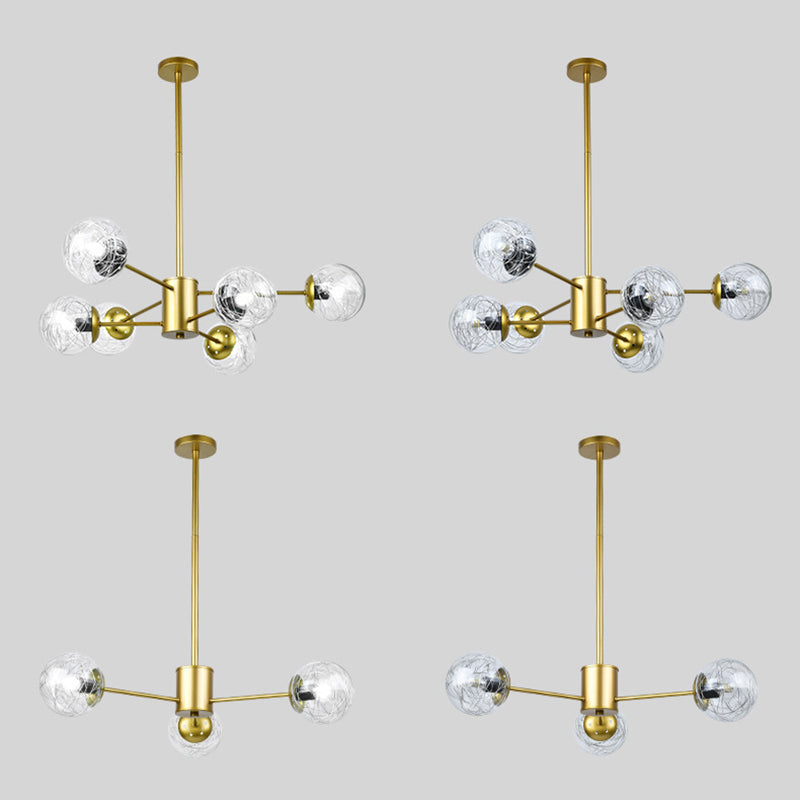 Nordic Style Simplicity Glassorb Kronleuchter eingebaut