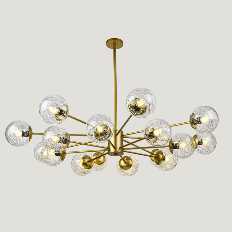 Nordic Style Simplicity Glassorb Kronleuchter eingebaut