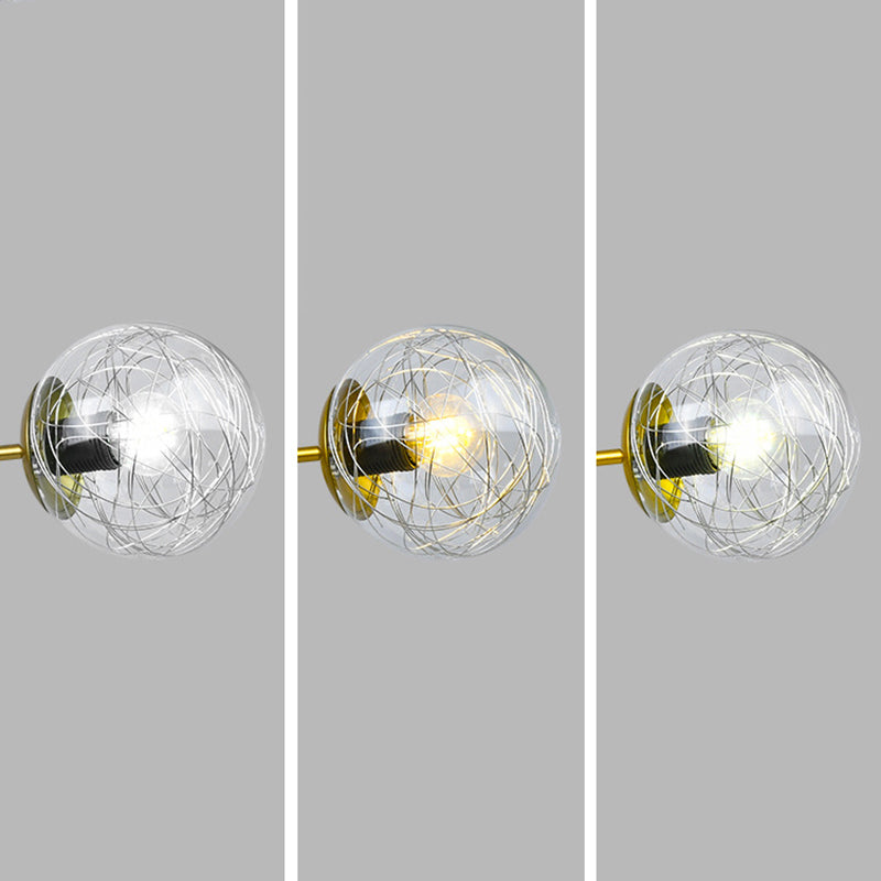 Nordic Style Simplicity Glassorb Kronleuchter eingebaut