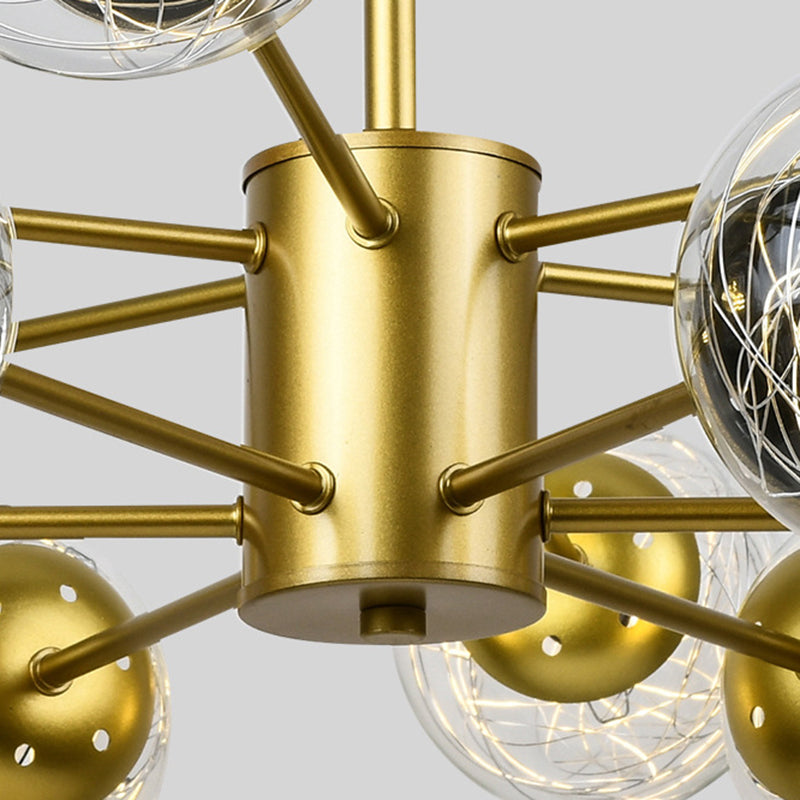 Nordic Style Simplicity Glassorb Kronleuchter eingebaut