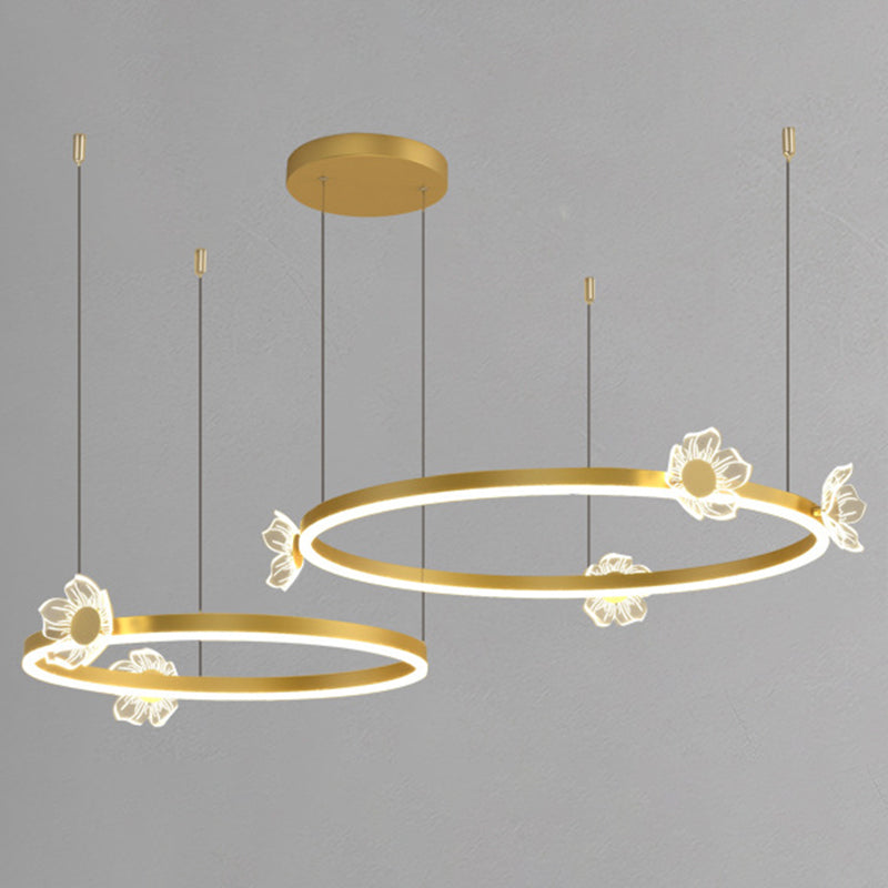 Circular Chandelier Lighting Fixtures Modern Metal Chandelier Lamp
