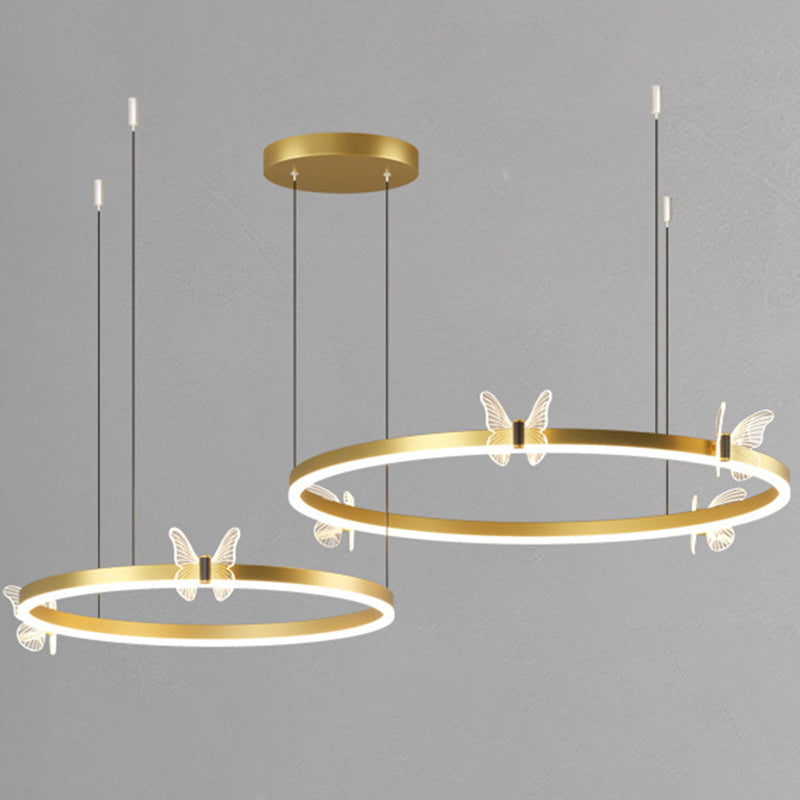 Circular Chandelier Lighting Fixtures Modern Metal Chandelier Lamp