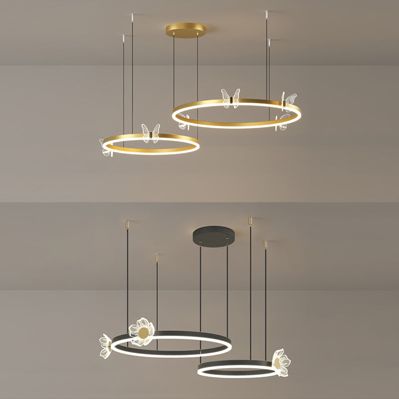 Circular Chandelier Lighting Fixtures Modern Metal Chandelier Lamp