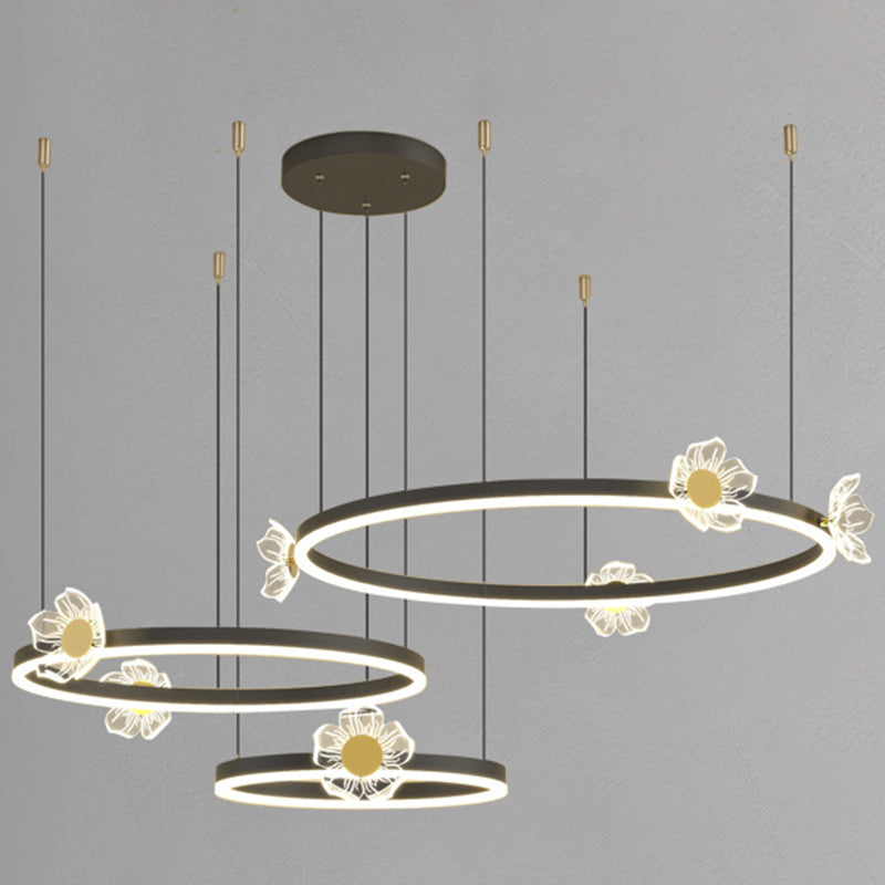 Circular Chandelier Lighting Fixtures Modern Metal Chandelier Lamp