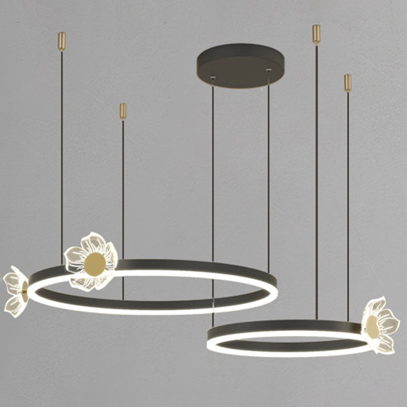 Circular Chandelier Lighting Fixtures Modern Metal Chandelier Lamp