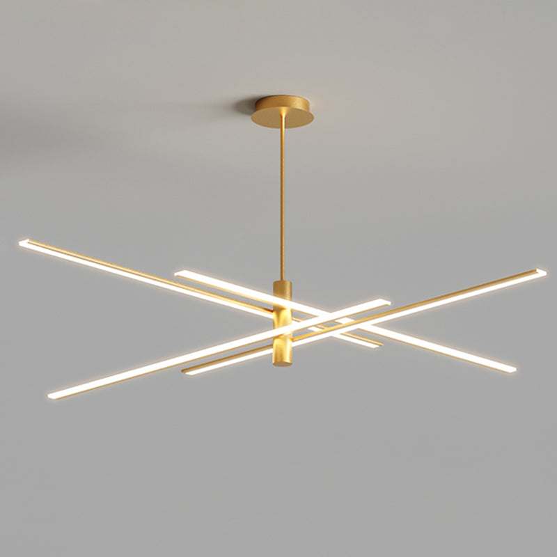 Lineaire woonkamer kroonluchter acryl -eenvoud LED -ophanging verlichting armatuur