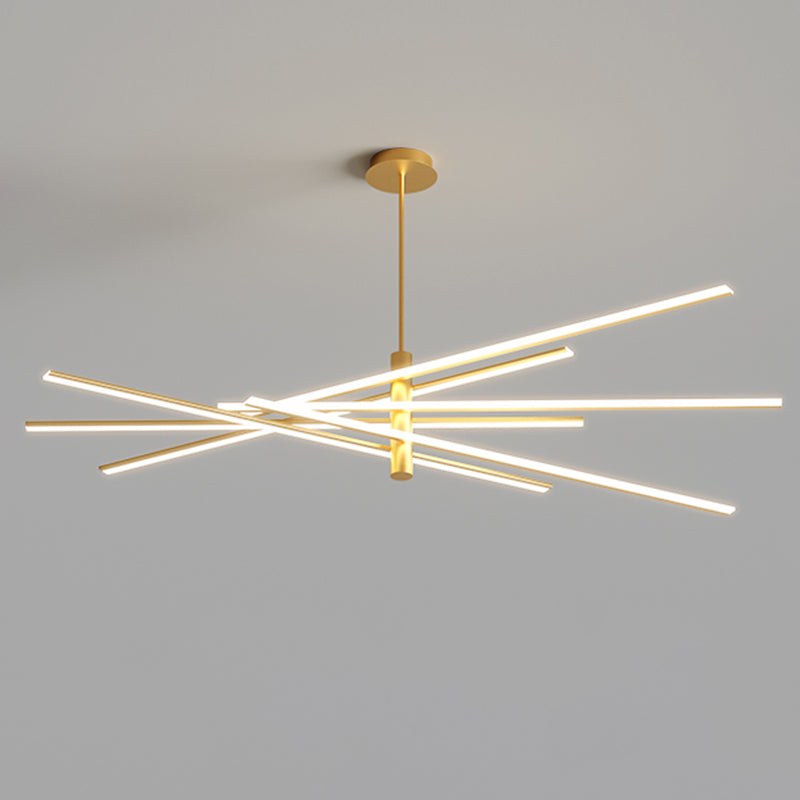 Lineaire woonkamer kroonluchter acryl -eenvoud LED -ophanging verlichting armatuur