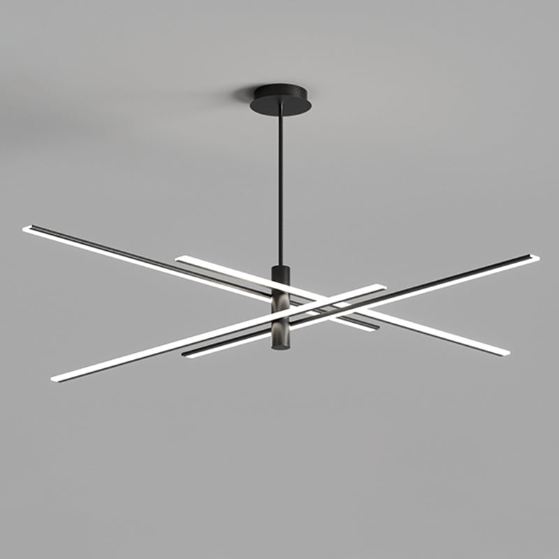 Lineaire woonkamer kroonluchter acryl -eenvoud LED -ophanging verlichting armatuur