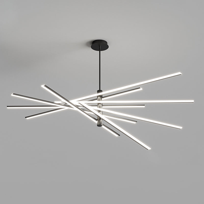 Lineaire woonkamer kroonluchter acryl -eenvoud LED -ophanging verlichting armatuur