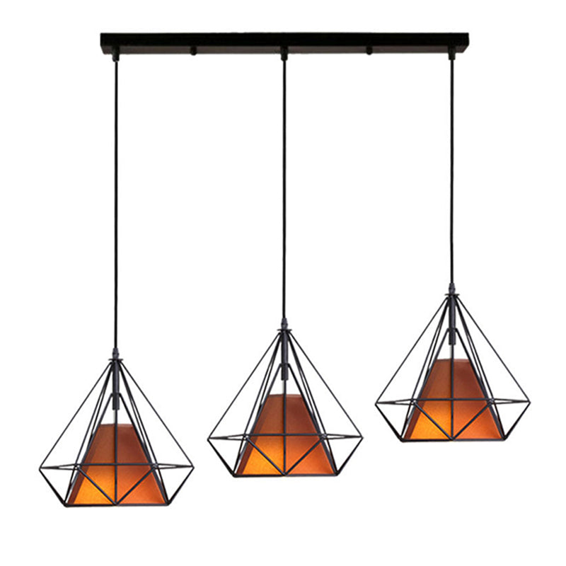3-lichts geometrische multi hanger light armatuur industrieel metaal multi-pending