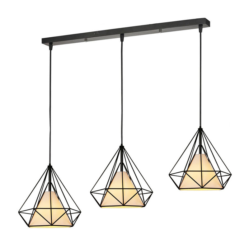 3-lichts geometrische multi hanger light armatuur industrieel metaal multi-pending