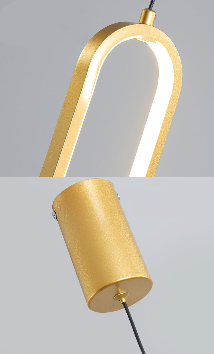 Luci a sospensione a sospensione lineare moderna Metal 1 Luce Light Light