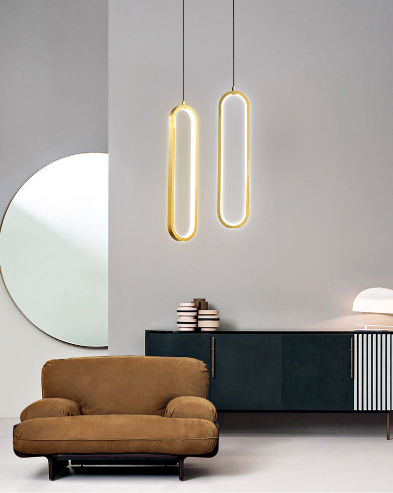 Luci a sospensione a sospensione lineare moderna Metal 1 Luce Light Light