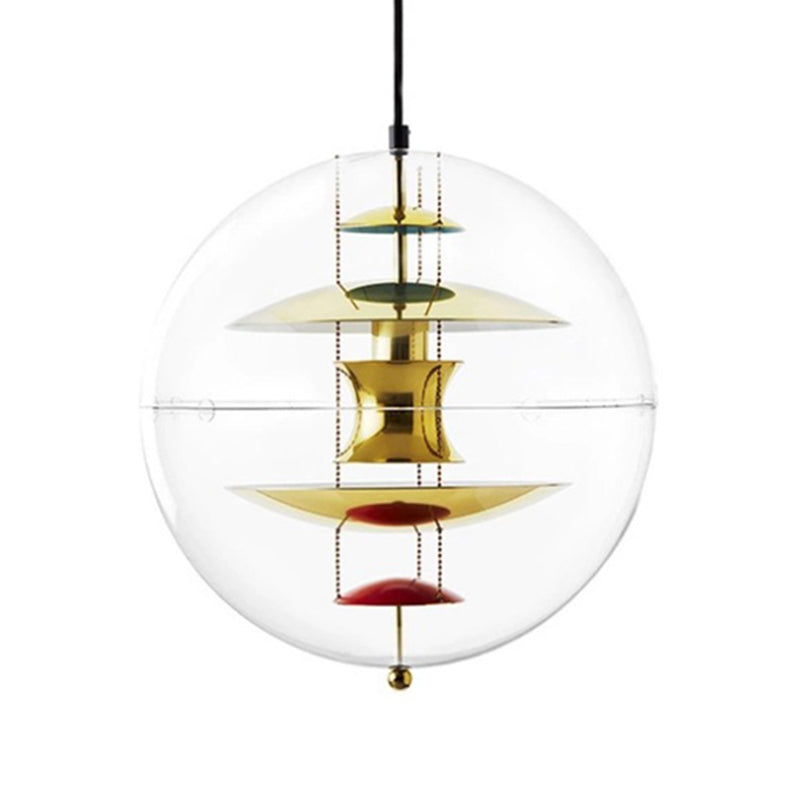 Moderne minimalistische 1 leichte Anhänger Beleuchtung kreativer Sphäre klarer Glas Drop Anhänger für Wohnzimmer