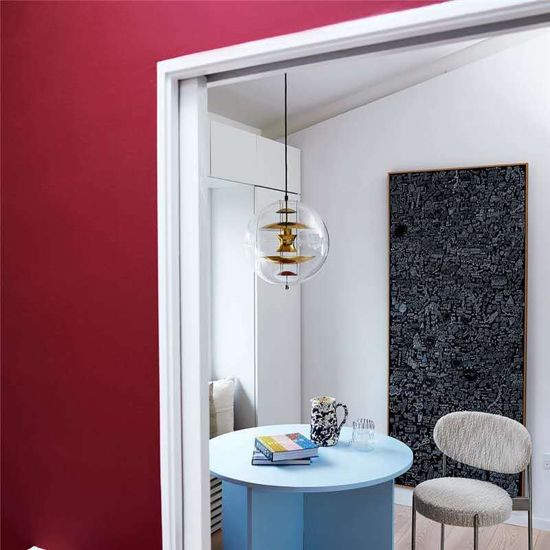 Moderne minimalistische 1 leichte Anhänger Beleuchtung kreativer Sphäre klarer Glas Drop Anhänger für Wohnzimmer