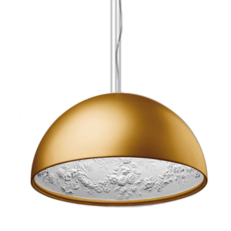 Flower Relief Design Bowl Shade Pendant Lamp Nordic Simplicity Style Hanging Lighting Fixture for Dining Room