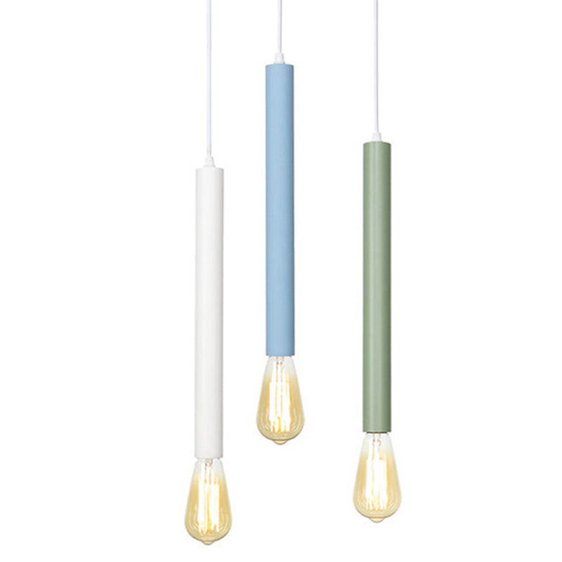 Lámpara de mini lámpara colgante de 15 "altura Simplicidad de tiras largas de 1 luces de 1 luces de iluminación