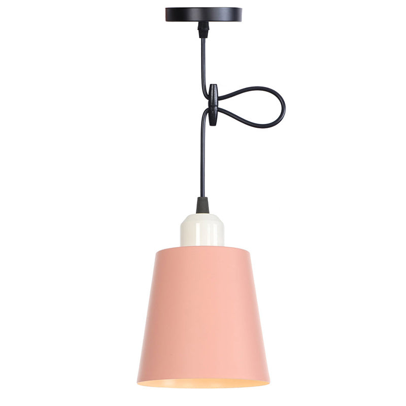 Buntes zylindrisches Makaroon hängend hängendes leichter nordischer Metall -Federlampe für Schlafzimmer Esszimmer